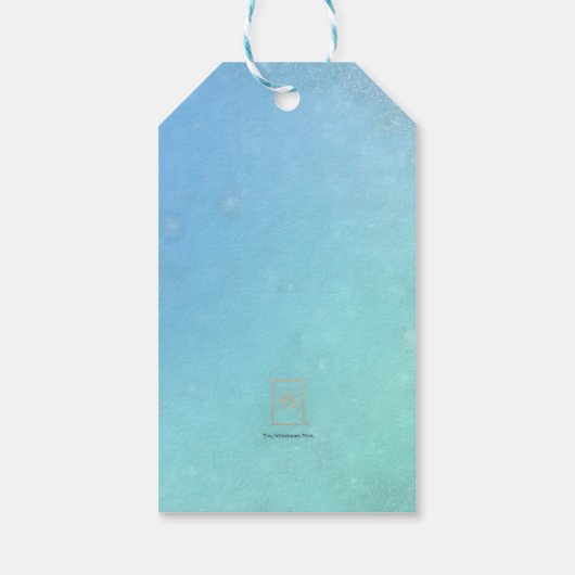 One-der het Zee Eerste Verjaardag Cadeaulabel (Achterkant)