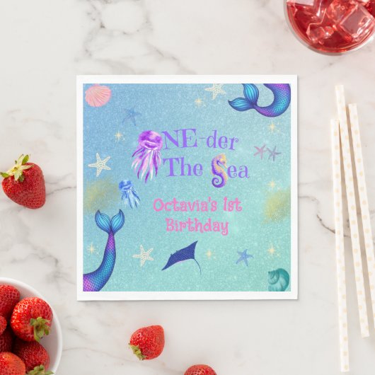 One-der het Zee eerste verjaardagsfeest servetten (Insitu)