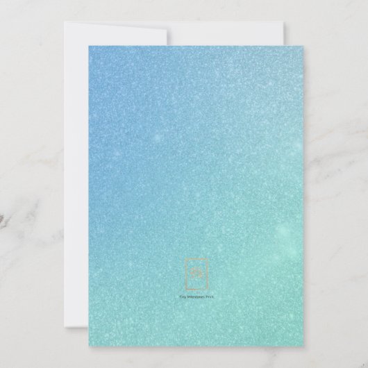 One-der het Zee Uitnodiging | Zeemeerminnenverjaar (Achterkant)