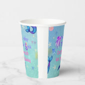 ONE-der Het Zee Zeemeermin Verjaardagsfeest Papieren Bekers (Rechts)