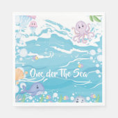 One-der The Sea First Birthday Party Napkiins Servet (Voorkant)