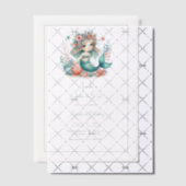 "One-der the Zee" Vellum Zeemeermin Eerste Verjaar Vellum Uitnodigingen (Offset (Uitnodiging))