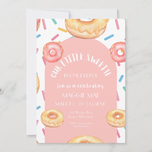 One-derful First Birthday Invitation  Kaart (Voorkant)