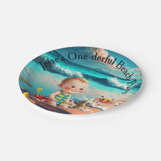 One-derful, first birthday papieren bordje (Gekanteld)