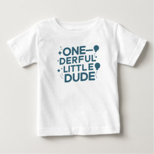 One-derful Little Dude Blue Eerste Verjaardag Shir