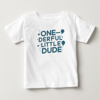 One-derful Little Dude Blue Eerste Verjaardag Shir