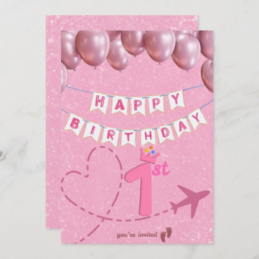 One-derful Moments: Een magische 1e verjaardag Bas Kaart (Voorkant / Achterkant)