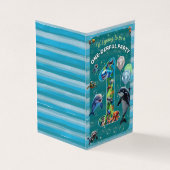 One-derful Party Custom Vertical Birthday Invite Visitekaartje (Buitenkant)