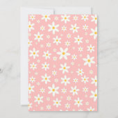 ONE-derful Pink Daisy 1st Birthday Kaart (Achterkant)