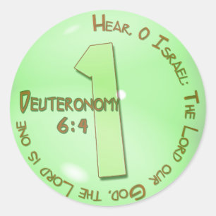 ONE Deuteronomie 6:4 SHEMA Ronde Sticker