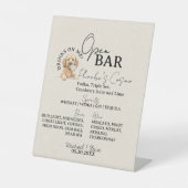 One Dog Wedding Signature Drink Open Bar Reclamebord Met Voetstuk (Voorkant)