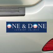 One & done Obama Bumpersticker (Op auto)