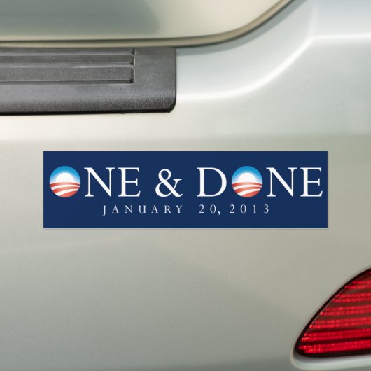 One & done Obama Bumpersticker (Op auto)