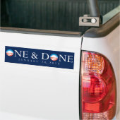 One & done Obama Bumpersticker (Op Truck)