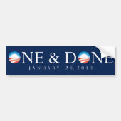 One & done Obama Bumpersticker (Voorkant)