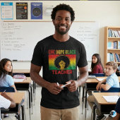 One Dope Black Teacher Afro Fist Black History M T-shirt