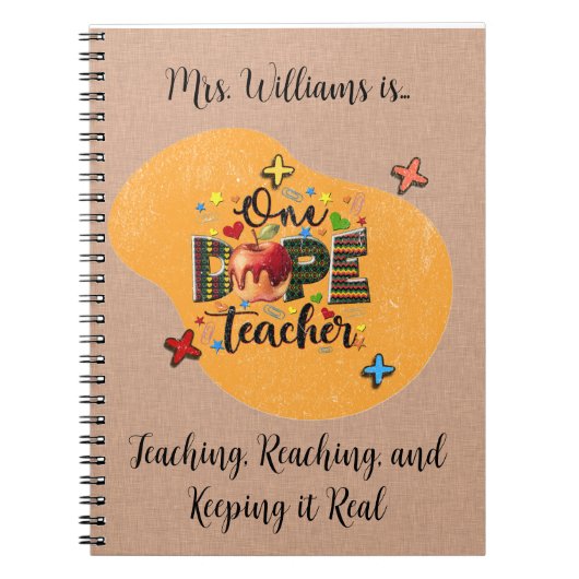 One Dope Teacher Custom Journal Notitieboek (Voorkant)