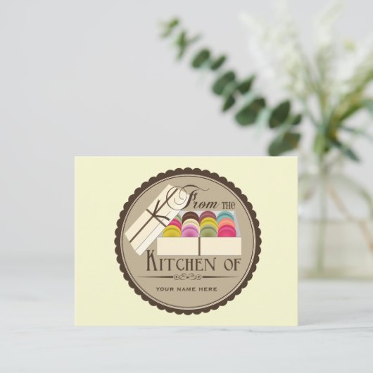 One Dozen French Macarons Recipe Briefkaart (Staand voorkant)
