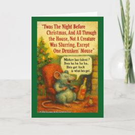 One Drunken' Mouse – Christmas Card Chaos Kaart