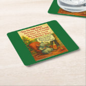 One Drunken' Mouse – Christmas Card Chaos Kartonnen Onderzetters (Schuin)