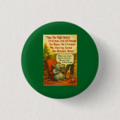One Drunken' Mouse – Christmas Card Chaos Ronde Button 3,2 Cm (Voorkant)