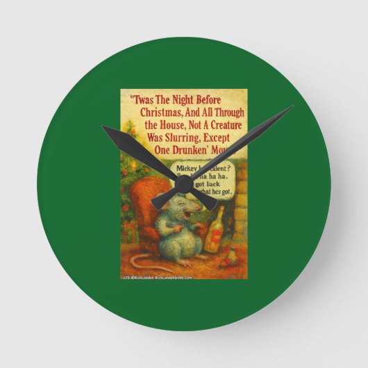 One Drunken' Mouse – Christmas Card Chaos Ronde Klok (Voorkant)