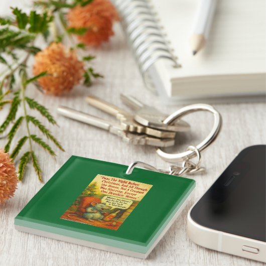 One Drunken' Mouse – Christmas Card Chaos Sleutelhanger (Voorkant Rechts)