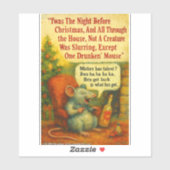 One Drunken' Mouse – Christmas Card Chaos Sticker (Vel)