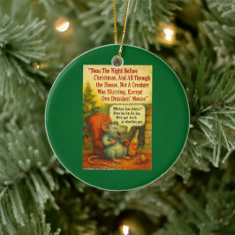 One Drunken Mouse – Kerstkaart Chaos Keramisch Ornament