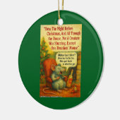 One Drunken Mouse – Kerstkaart Chaos Keramisch Ornament (Links)