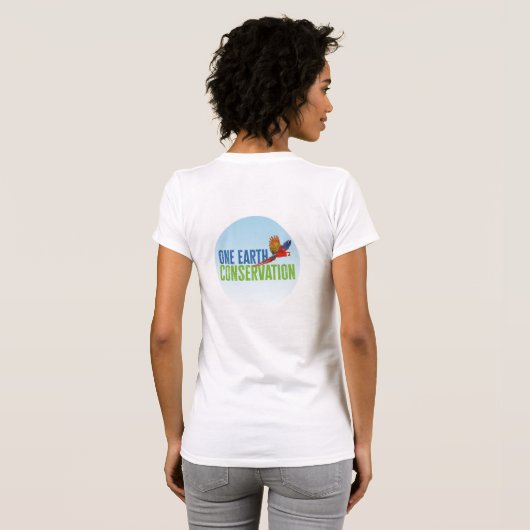 One Earth Conservation T-shirt voor dames (Achterkant volledig)