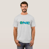ONE Earth Mannen-T-shirt T-shirt (Voorkant volledig)