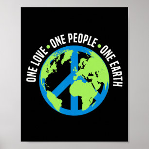 One Earth Mensen houden van Milieu Planeet Aarde D Poster