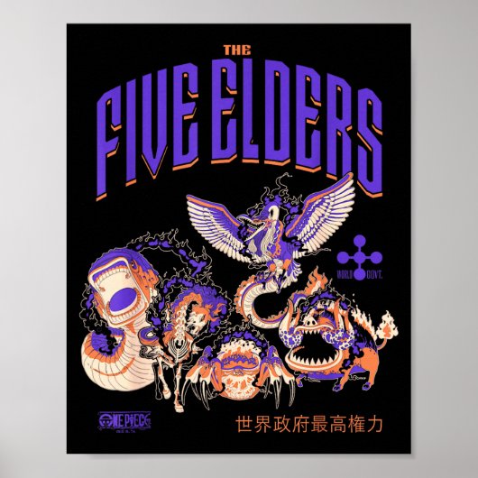 One Ece Anime The Five Elders Form Celestial Drago Poster (Voorkant)