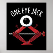 One Eye Jack Funny Car Jack Pun Dark BG Poster (Voorkant)