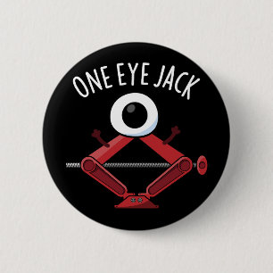 One Eye Jack Funny Car Jack Pun Dark BG Ronde Button 5,7 Cm