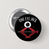 One Eye Jack Funny Car Jack Pun Dark BG Ronde Button 5,7 Cm (Voorkant /achterkant)