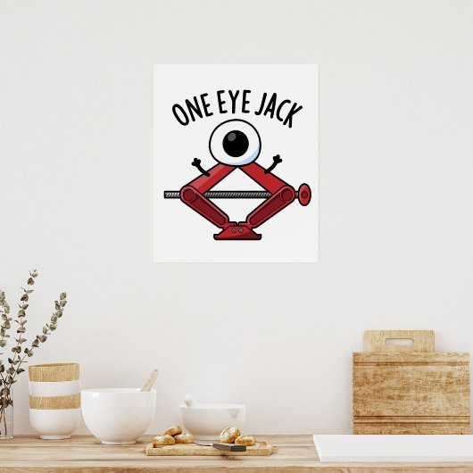 One Eye Jack Funny Car Jack Pun Poster (Keuken)