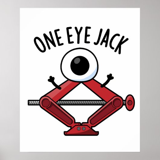 One Eye Jack Funny Car Jack Pun Poster (Voorkant)