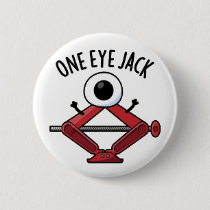 One Eye Jack Funny Car Jack Pun Ronde Button 5,7 Cm