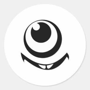 One Eye Monster Kostuum Gemakkelijk Kostuum Ideeën Ronde Sticker