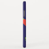 One eyed alien kinder aangepaste naam oranje blauw Case-Mate iPhone case (Achterkant/rechts)