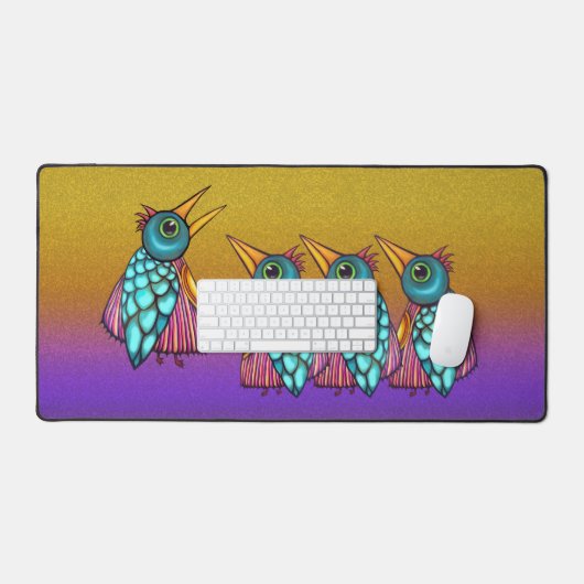 One Eyed Birds bureau mat (Keyboard & Muis)