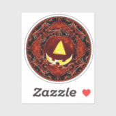 One Eyed Jack-o-lantern Halloween Sticker (Vel)