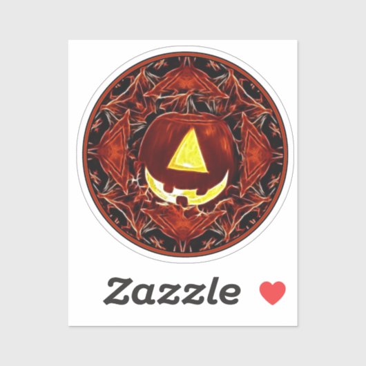 One Eyed Jack-o-lantern Halloween Sticker (Vel)