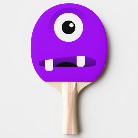 One-eyed Paarse Monster Ping-Pong Paddle Tafeltennisbatje (Voorkant)
