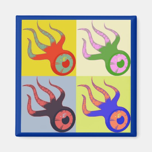 One Eyed Squids Retro Pop Art Magneet (Voorkant)