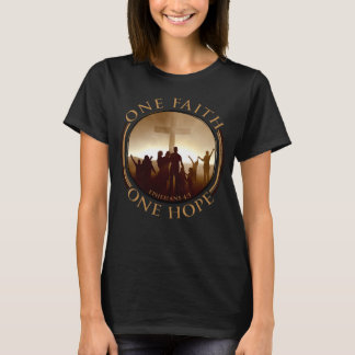One Faith One Hope U2013 Christelijke mensen op de T-shirt