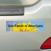 One Family of Americans-bumperstickers Bumpersticker (Op auto)