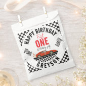 One Fast Race Car Boy 1e verjaardagsfeestje Bedankzakje (Geknipt)